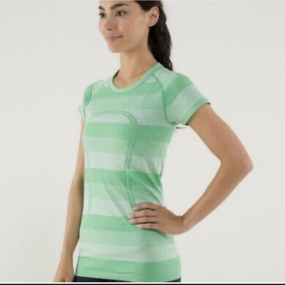 LULULEMON Run Swiftly Tech Short Sleeve Shirt Heathers Green Bean 4